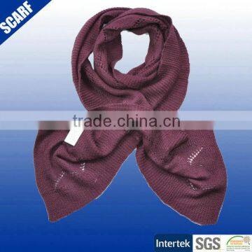 Unisex plain color knit acrylic chunky scarf