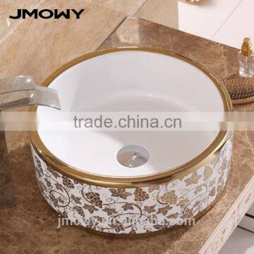 Round ceramic art basin for bathroom hot sales wash hand sink factory countertop basins