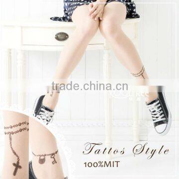 Women Nude Color Tattoo Stockings