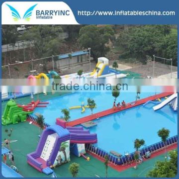 Hot Sale Giant Metal Frame Swimming Pool Water Park Inflatable Water Park