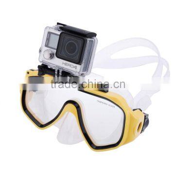 Special design waterproof masks for gopro mount in underwater diving