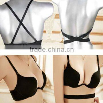 Deep U-Shaped Low Back Push Up Backless Convertible Bra and Panty Set for young ladies
