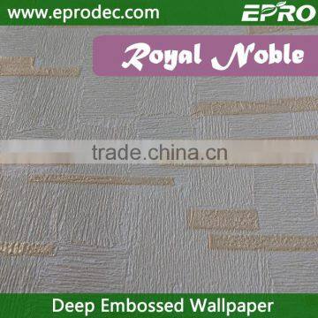 beautiful free glue classical vinyl deep embossed wallpaper