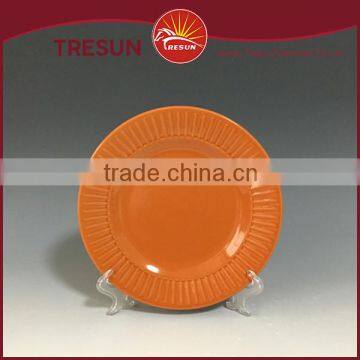 Stoneware Embossing Plates, Ceramic Solid Color Glaze Plates photo-2