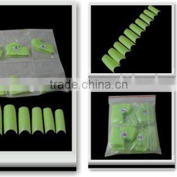 500 GREEN FRENCH FALSE ACRYLIC NAIL ART TIPS GEL MAKEUP HN093