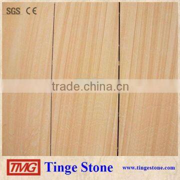 Popular Yellow Wooden Grain Sandstone Tiles For Stone Project