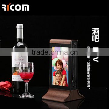 LCD screen Menu standby restaurant power bank 2 USB ports 20800mAh double-sides with advertising