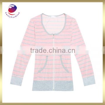 autumn striped women's coat