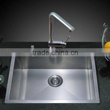 Prefab low price hand-made undermount stainless steel kitchen sink