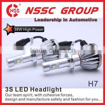 NSSC Brand New H7 Hot Sell 5086 Lumen Auto 38W LED Headlight