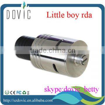 Stainless/black little boy rda little boy atomizer clone