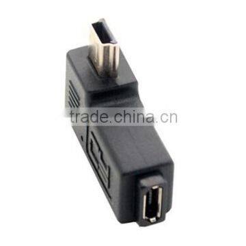 Left Angled Mini USB Male to Micro USB Female Adapter photo-2