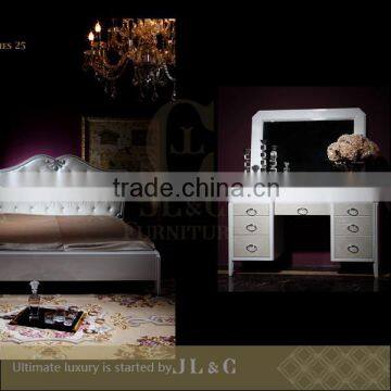 JM25-01 Rectangular Pure White Mirror for Luxury Bedroom Sets-JLC Luxury Home Furniture