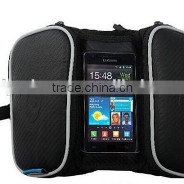 New design bicycle frame bag/Fashion black phone bag /