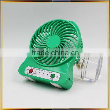 Usb Table Rechargeable Mini Fan With Led Lights photo-3