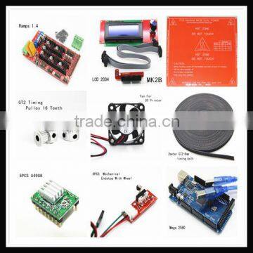 New business Ramps 1.4+Mega 2560 + Heatbed Mk2b+2004 LCD Controller+5Pcs A4988 Driver+6Pcs Endstops+Fan For 3D Printer