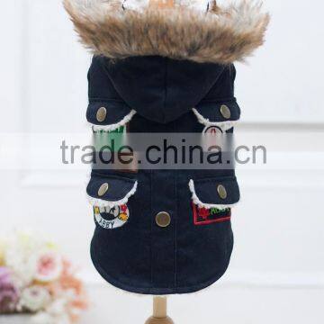 Pet Coat/four Pockets Dog Coat With Fur Hat photo-3