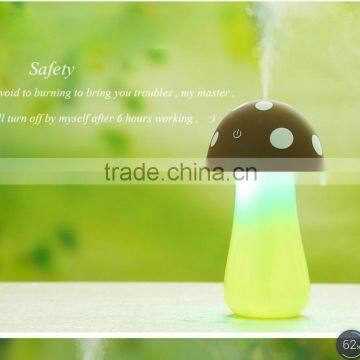 200ml desktop smart mushroom LED nightlight humidifier/air purifier/ air freshener