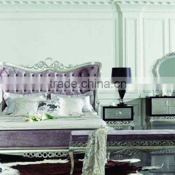 Yumian royal France style antique type couple bedroom furniture set Bed Bedside table Wardrobe Dressing table Bench Royal Chair