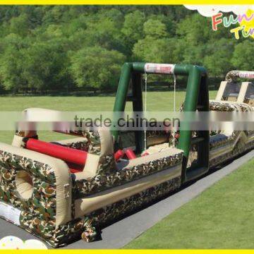 Inflatable obstacle course for summer camping , outdoor inflatable obstacle course