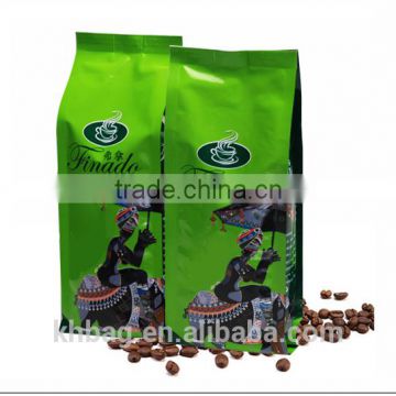 1lb back sealed plastic coffee bag