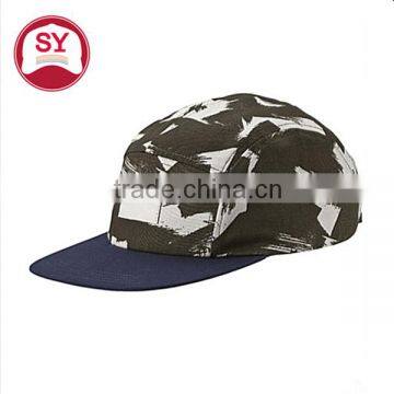 camo 5 panel snapback cap