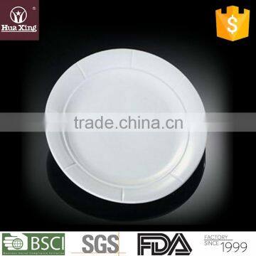 H8163 made in guangdong OEM ODM white ound flat porcelain plate