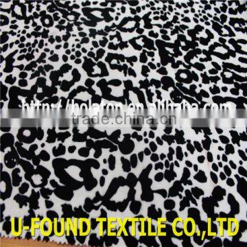 Good Quality Spot Printed Velvet KS Polyester Spandex Velvet Fabric For Garment