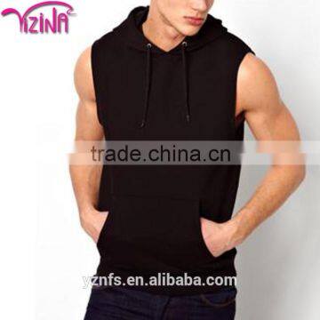 Hotting Selling Fashion Men Gym Blank Sleeveless Hoody For Hoodies