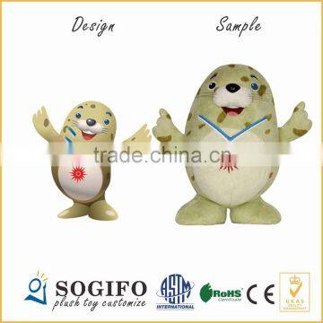 Incheon Korea Asian Games Customize Environmental Fabric 11 Inch Sea Lion Mascots Stuffed Animal Plush Toy