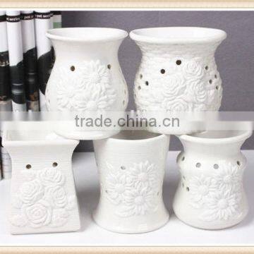 wholesale ceramic rose design Oil Warmer small MOQ