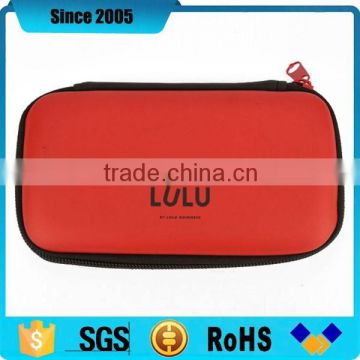 cute red leather shell eva internal hard disk case with printed logo