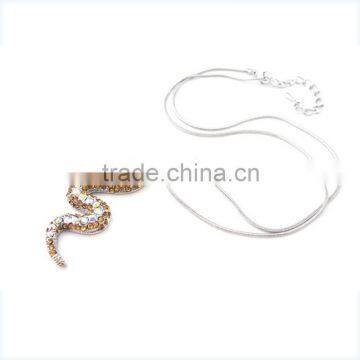 Sexy Neck Accessory Jewelry Crystal Snake Pendant Dangle Necklaces For Women photo-3