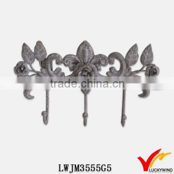 crafted vintage flower metal coat hooks