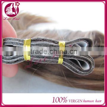 Alibaba express Wholesale top quality virgin hair super thin tape hair extension