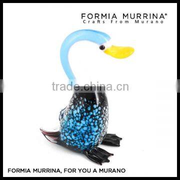 Folk Art Collections Hand Blown Murano Glass Goose Figurines