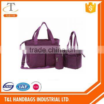 2016 New Americal fashion custom hot selling popular polyester Diaper bag for Import