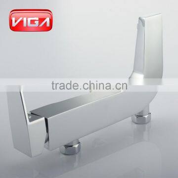 Square Bathroom Luxury Design Bath Faucet Wall Mounted Brass Chrome Bath Shower Faucets