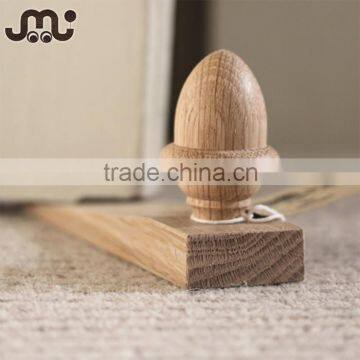Acorn Top Unfinished Wooden Door Stops