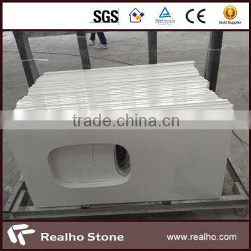 White Artificial Vanity Top/Quartz Countertop Wholesale