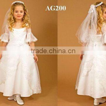 7-10years Age Long Style of Length Little Princess flower girl dresses for wedding