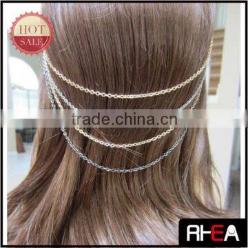 Kim Kardashian Two Comb Women Multi Metal Wave Head Chain 3 Color Hair Chain RH11408