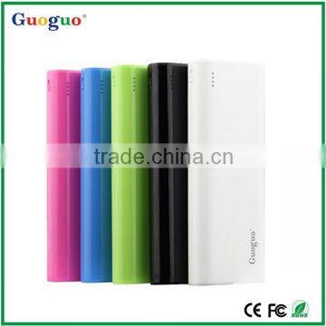 Colorful high Capacity Portable Mobile Power Bank 15600mAh with double usb port