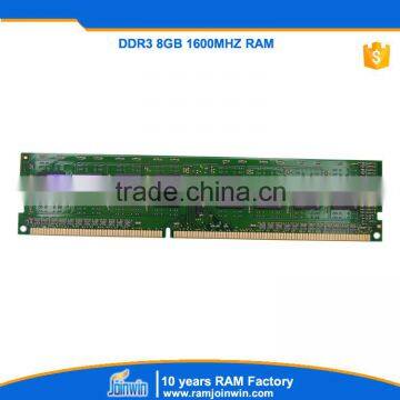  stock pc3-12800 memoria ram ddr3 8gb 1600mhz