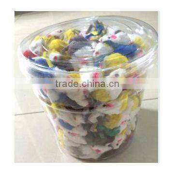 Mice Cat Toy - 25 Fur Mice 2" Long - Multicolored REAL RABBITS FUR MICE TOY photo-4