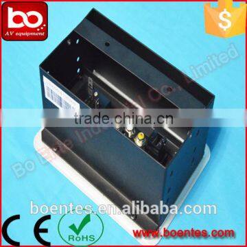 Table Hidden Aluminum Brushed Panel Desktop Flip Up Power Socket Box for Office AV Solutions photo-4