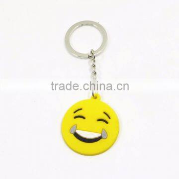 Yiwu Manre best sales promotional 2d funny face keychain/ custom pvc 2d keychain