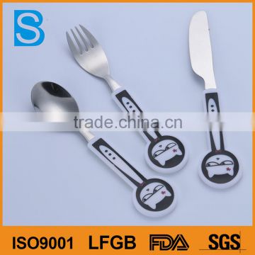 stainless steel children knife fork spoon set