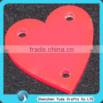 custom acrylic shapes for snapback hat, heart shape plexiglass shapes with hole