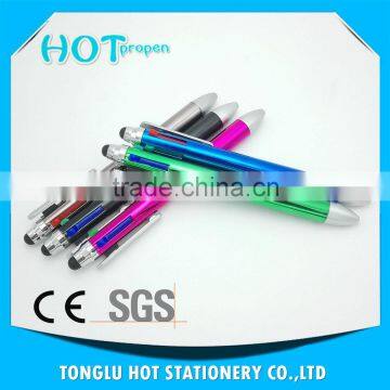 Muti Color Stylus Ball Pen, 4 in 1 Stylus LOGO Pen